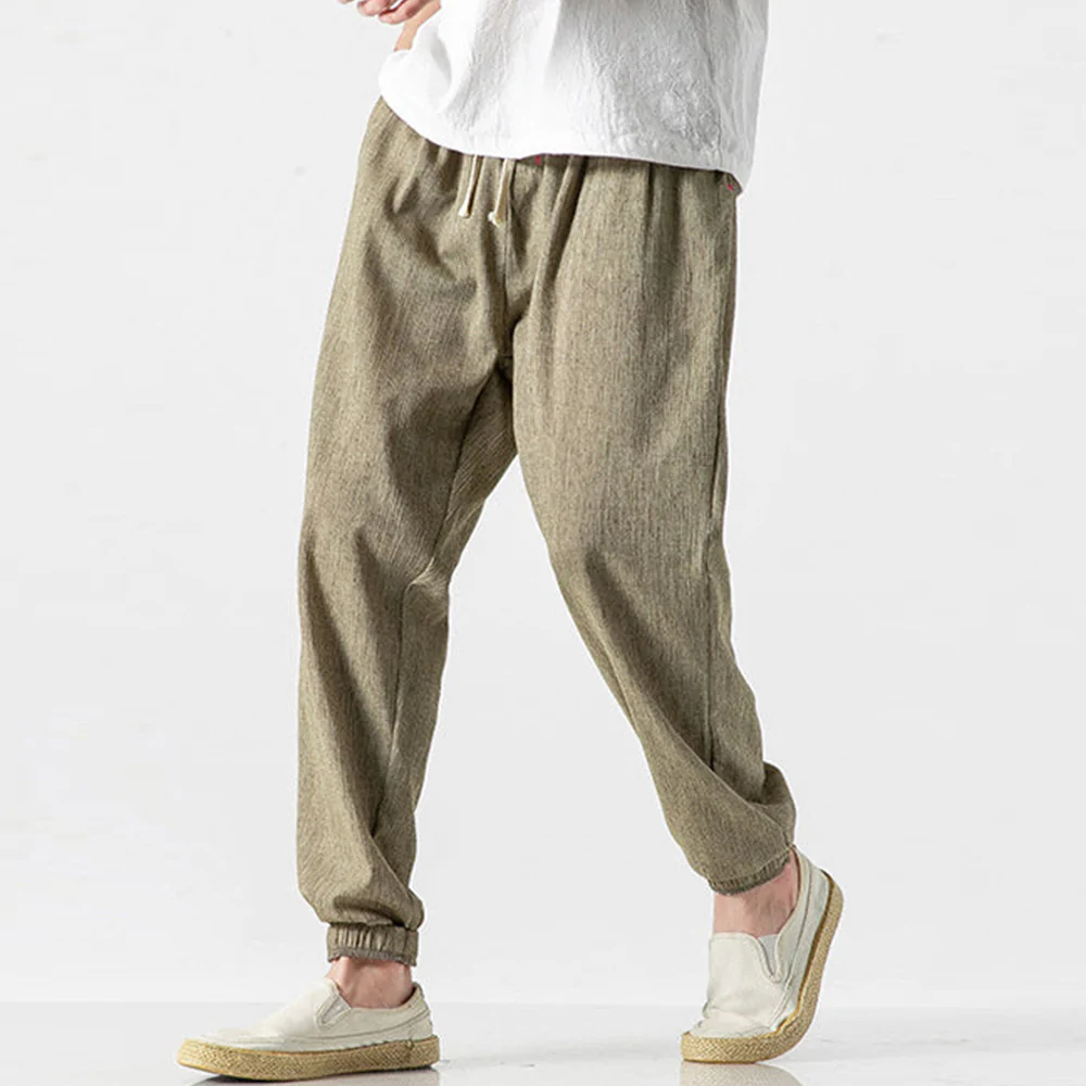 Macymars™ Solid Color Pocket Side Leggings Casual Cotton Linen Pants