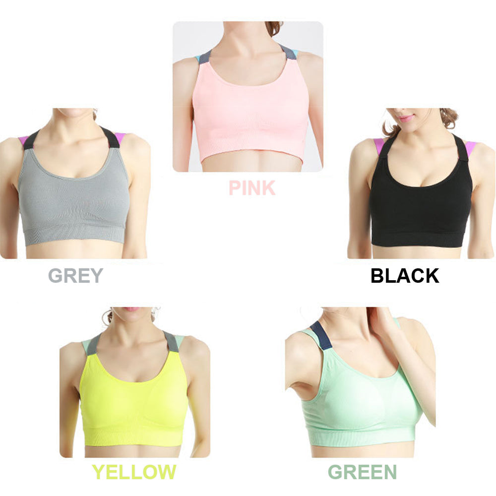 Macymars™ Cross-back Two-tone Yoga Sports Bra