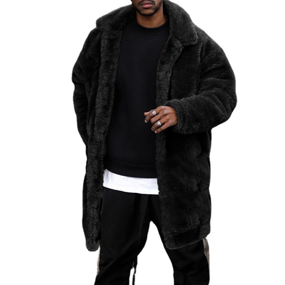 Macymars™ Men's Long Sleeve Plush Solid Color Autumn and Winter Jacket