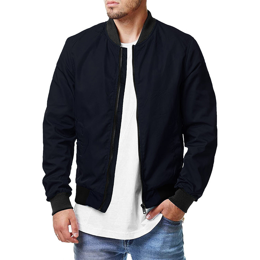 Macymars™ Men Bomber Jacket Zip Up Casual Plus Size Jacket