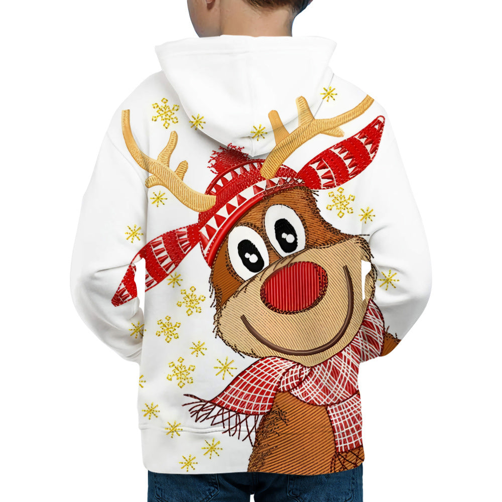 Macymars™ Christmas 3D Digital Print Hooded Sweatshirts Pullover