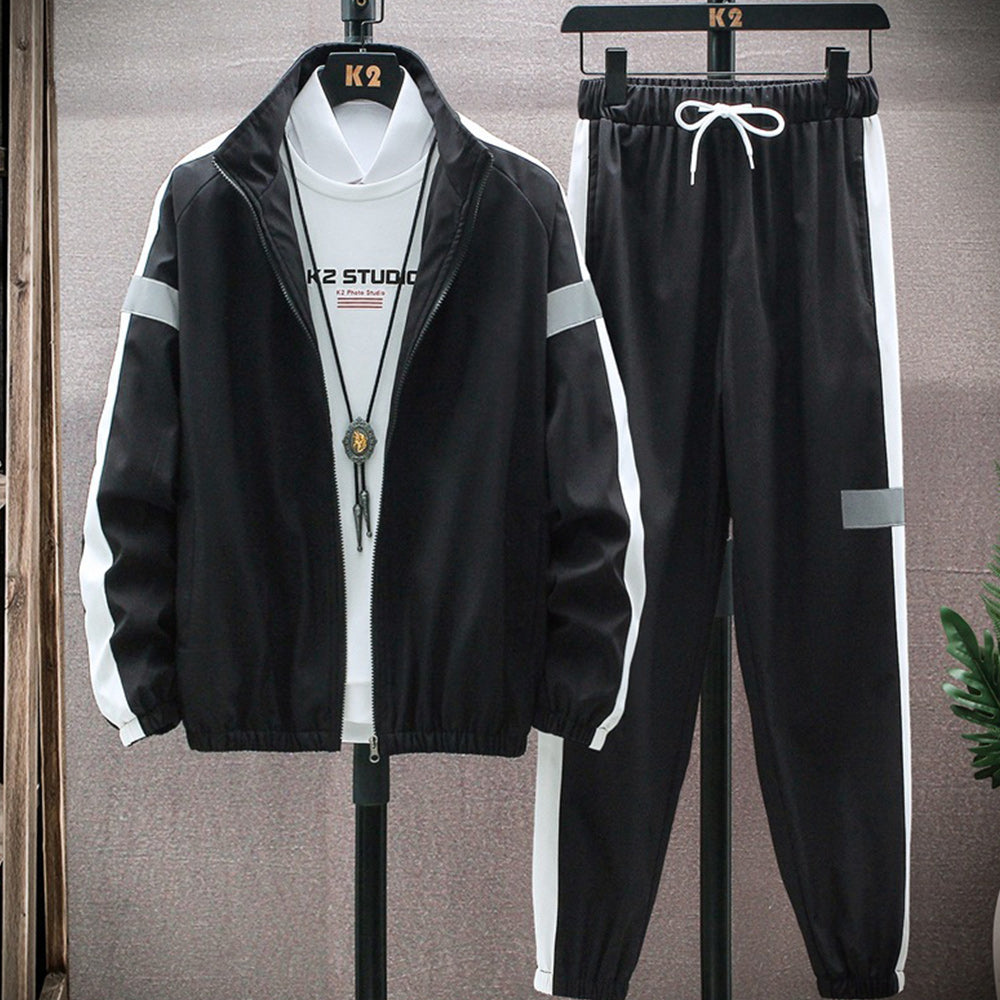 Macymars™ Men's Spring and Autumn Zipper Jacket Pants Sports Two-piece Set