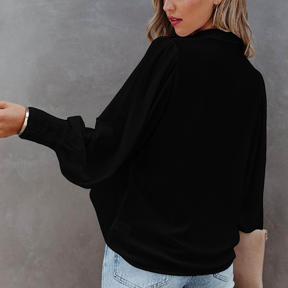 Macymars™ Women's V-neck Chiffon Long-sleeved Casual Business Office Work Shirt