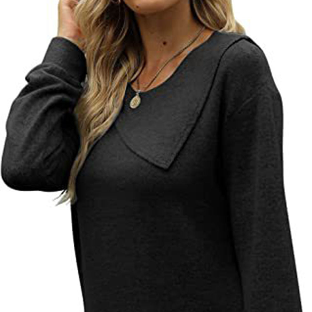 Macymars™ Women's Round Neck Button Long-sleeved Sweatshirt T-shirt