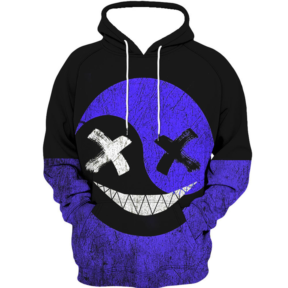 Macymars™ Men's Round Neck Smiley Series 3D Digital Printing Hoodie Sweater Pullover