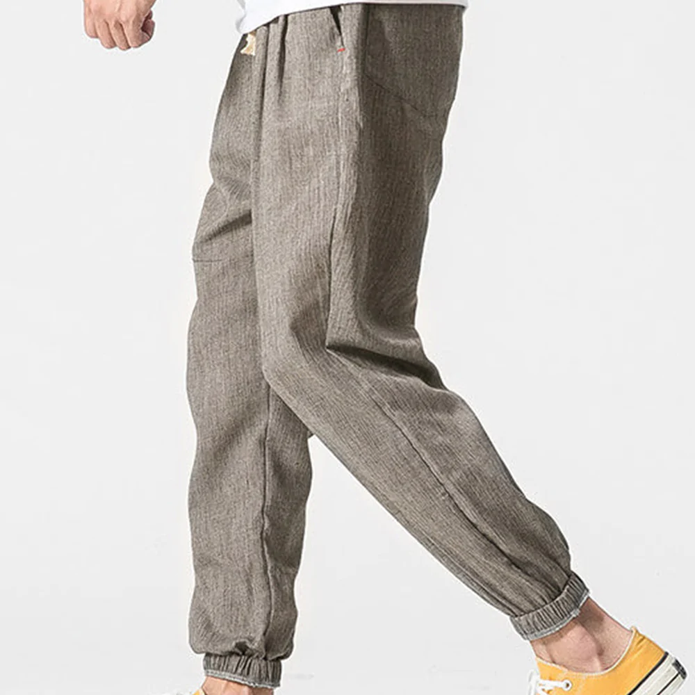 Macymars™ Solid Color Pocket Side Leggings Casual Cotton Linen Pants