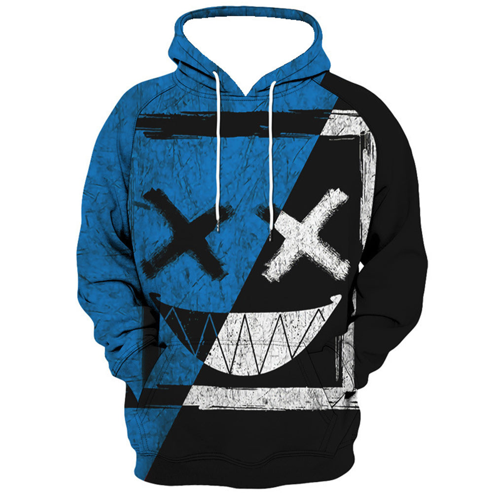 Macymars™ Men's Round Neck Smiley Series 3D Digital Printing Hoodie Sweater Pullover