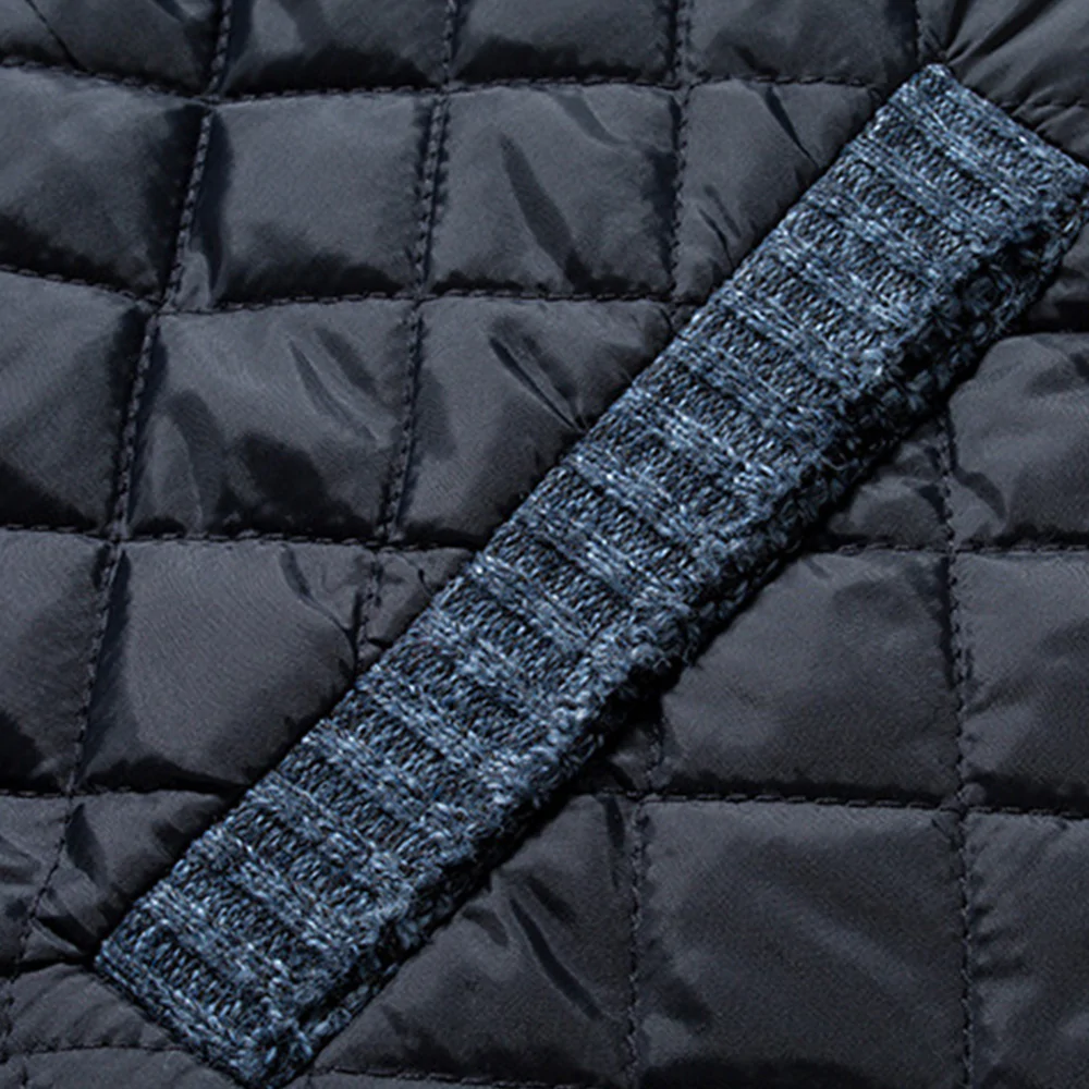 Macymars™ Men's Stand-up Collar Striped Plaid Zipper Knitted Jacket Coat