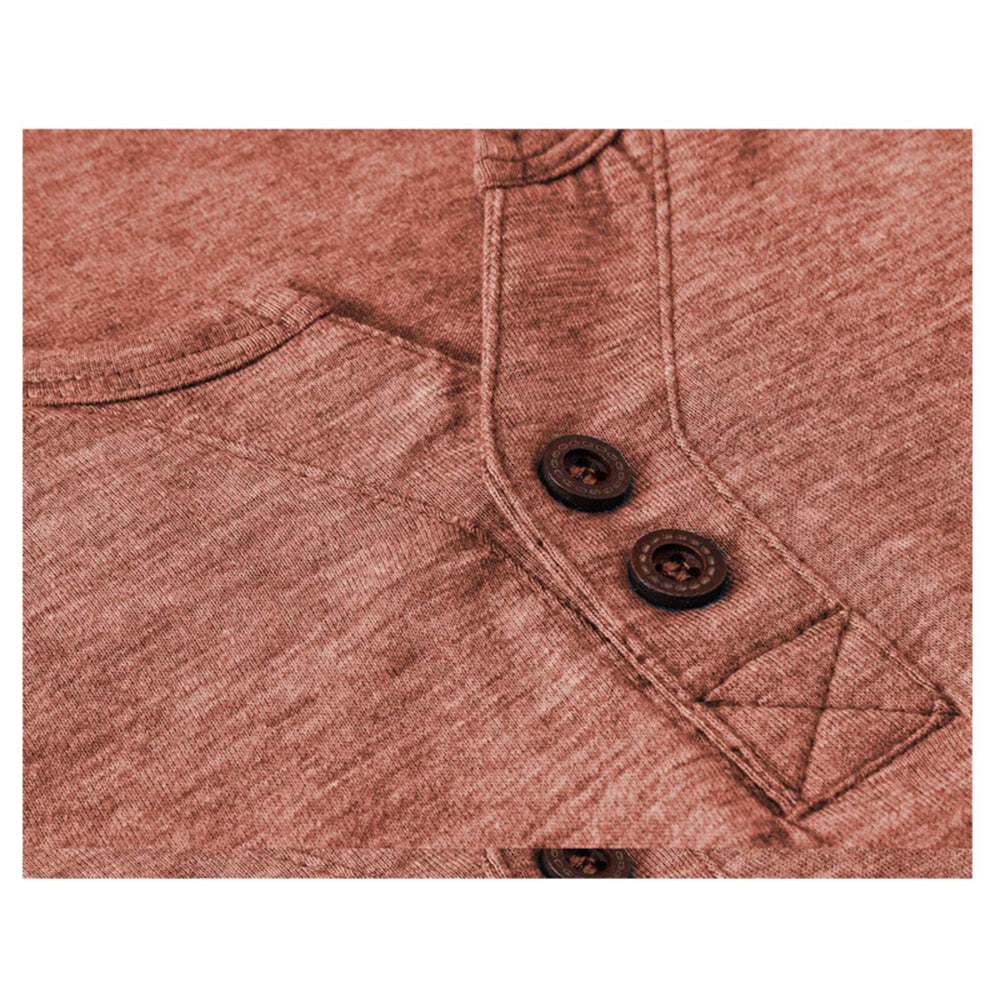 Macymars™ Men's Long Sleeve Henley Collar T-Shirt