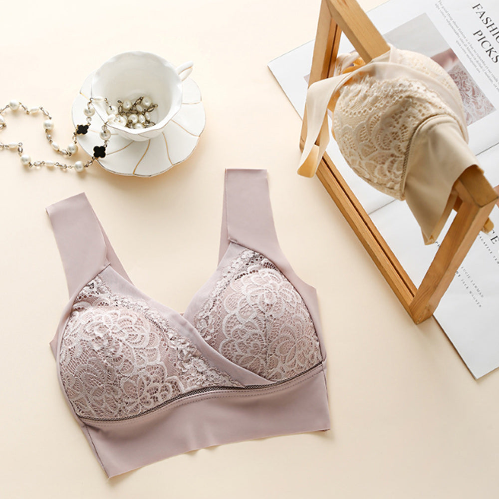 Macymars™ Lace Crossover Seamless One Piece Bra