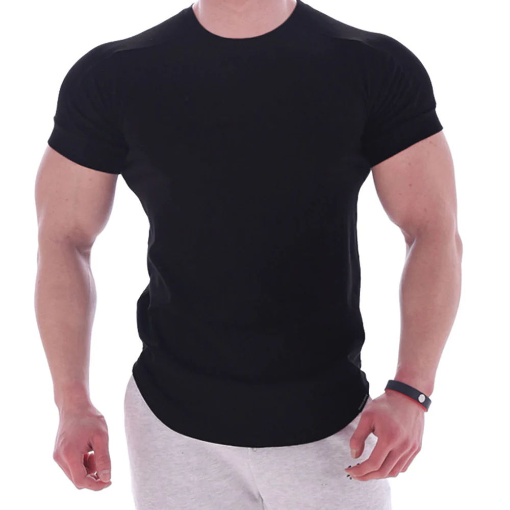 Macymars™ Men's Cotton Stretch Crew Neck Short Sleeve Sports T-Shirt