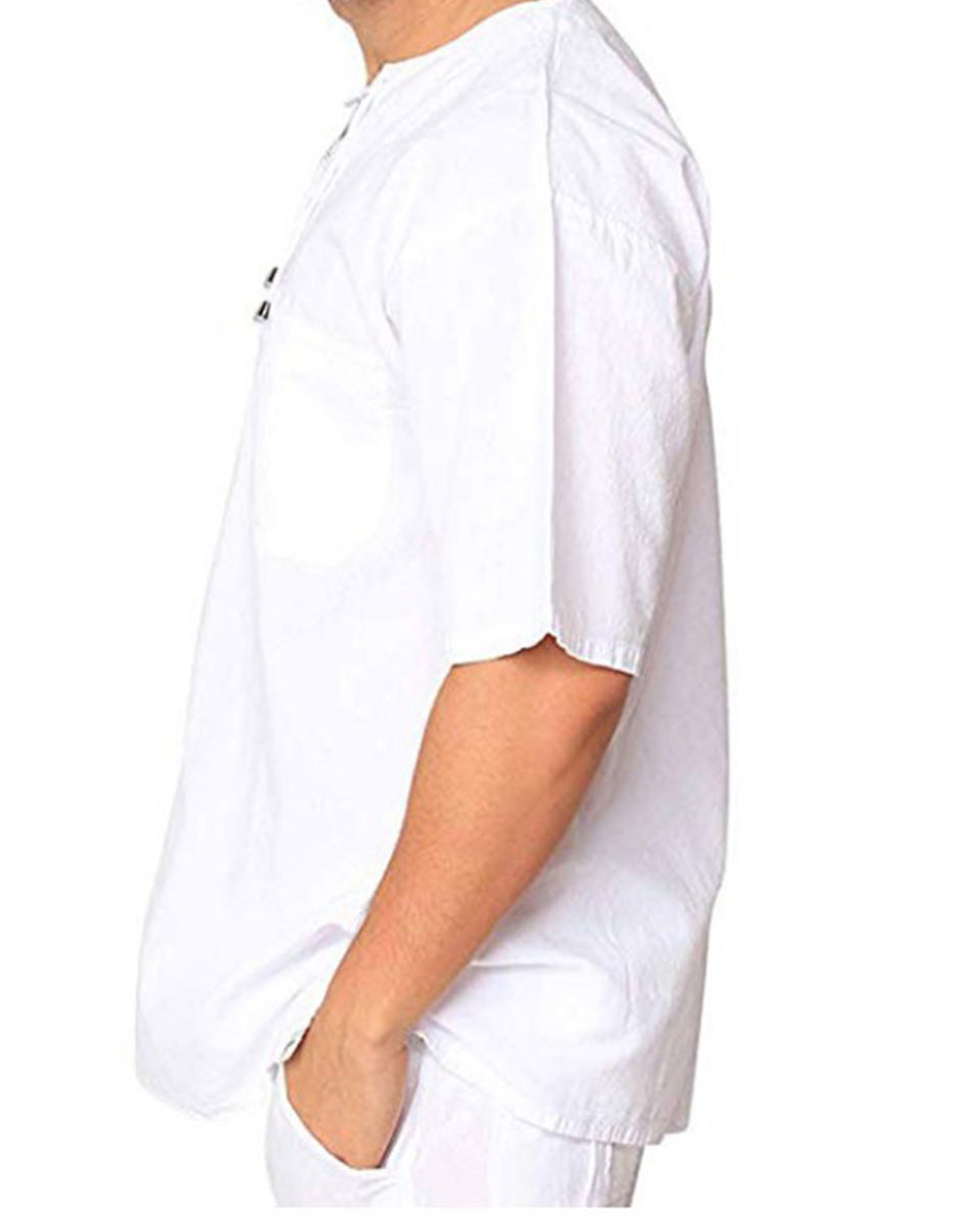 Macymars™ Men's Cotton Linen Short Sleeve Casual T-shirt