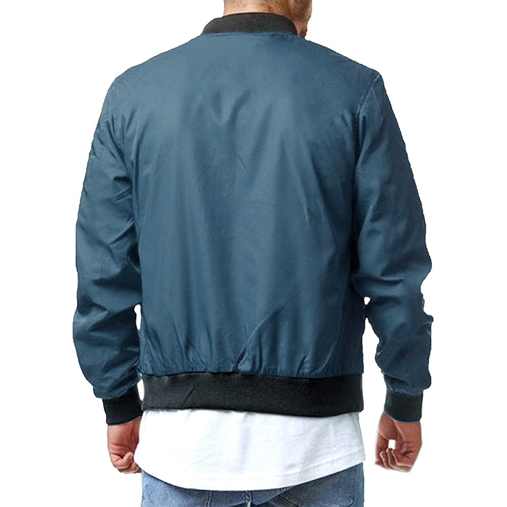 Macymars™ Men Bomber Jacket Zip Up Casual Plus Size Jacket