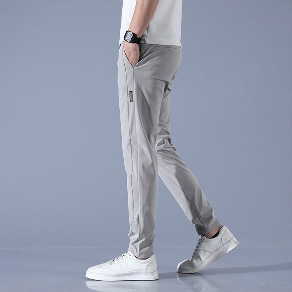 Macymars™ Men's Ice Silk Elastic Waist Drawstring Straight Trousers
