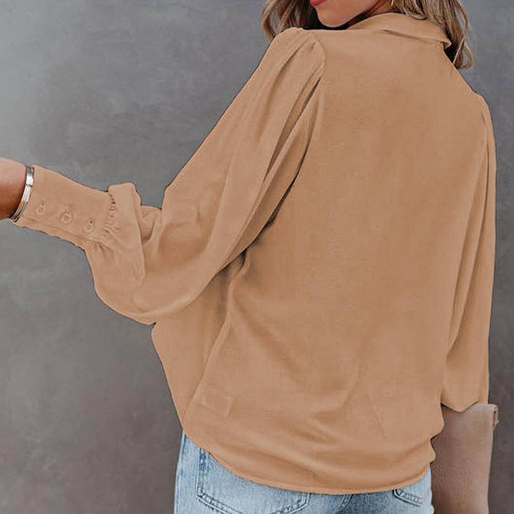 Macymars™ Women's V-neck Chiffon Long-sleeved Casual Business Office Work Shirt