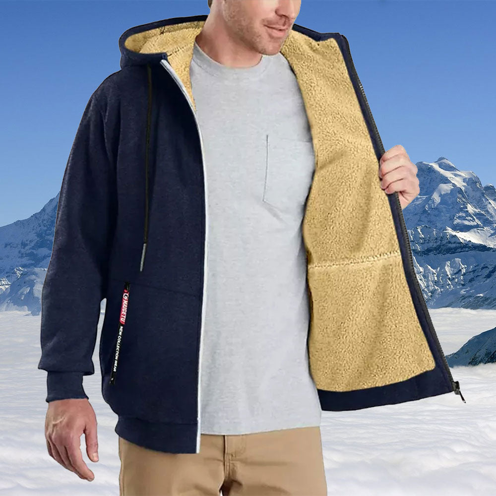 Macymars™ Men's Sherpa Zip Hoodie Loose Sweatshirts Coat