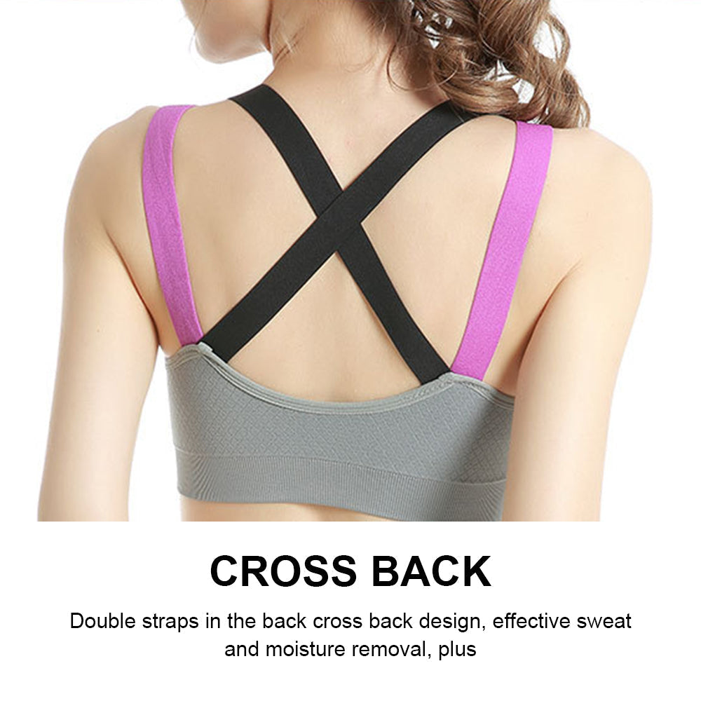 Macymars™ Cross-back Two-tone Yoga Sports Bra