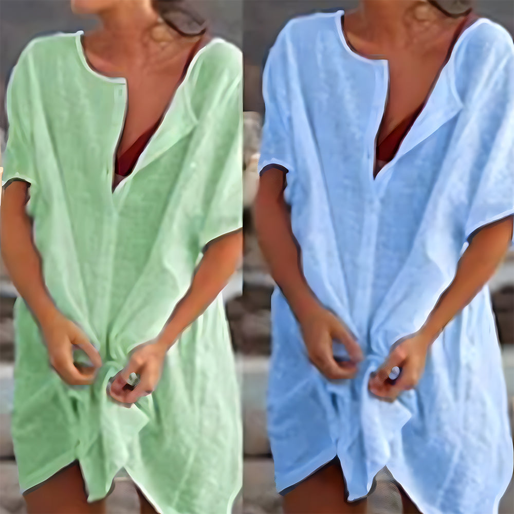 Macymars™ Cotton Loose Short sleeve Casual Women's Shirt