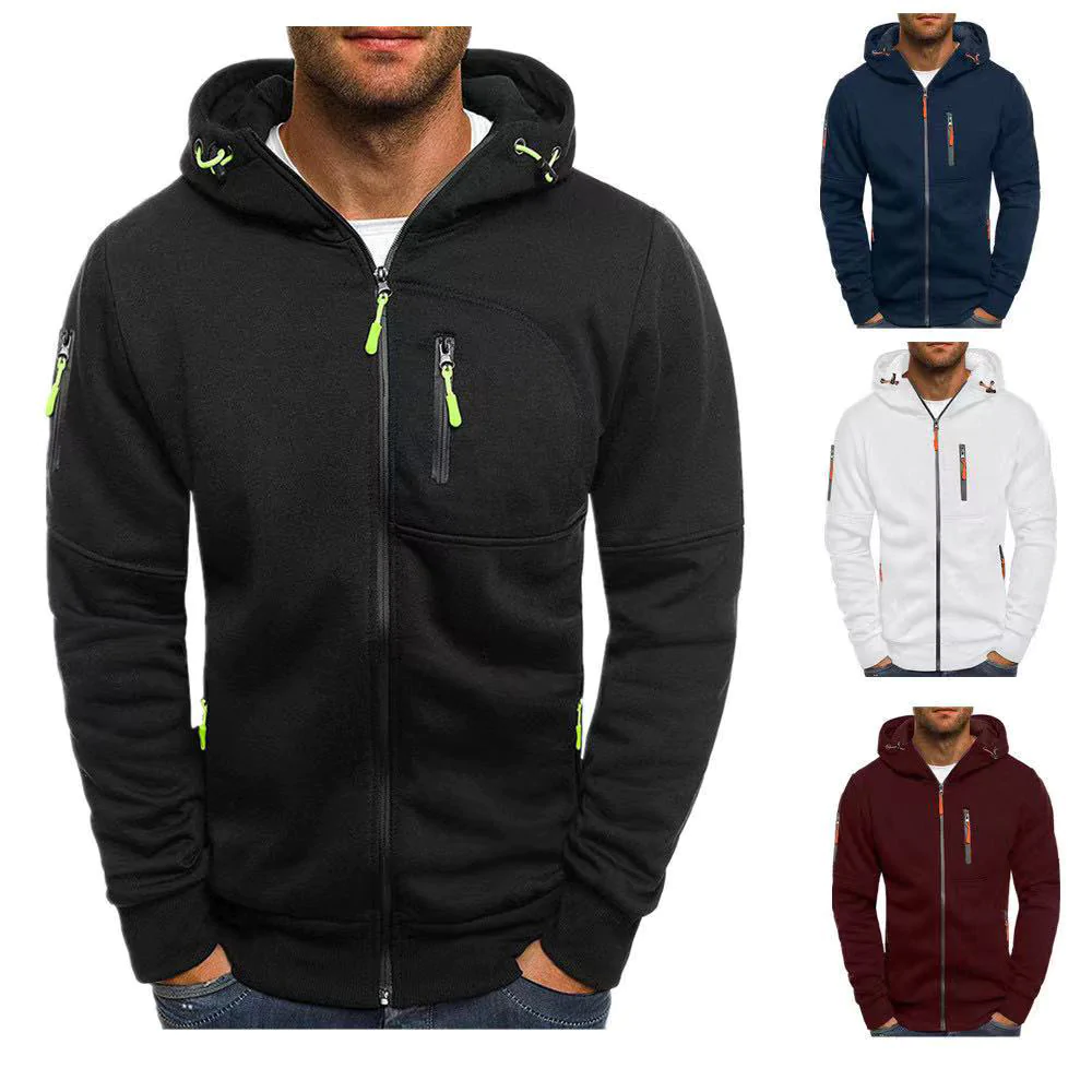 Macymars™ Men's Zipper Hooded Cardigan Sweatshirt Jacket