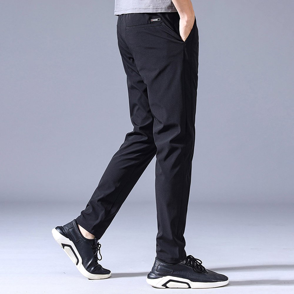 Macymars™ Men's Ice Silk Elastic Waist Drawstring Straight Trousers