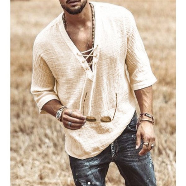 Macymars™ Men's Summer Casual Cotton Linen Viking Shirt