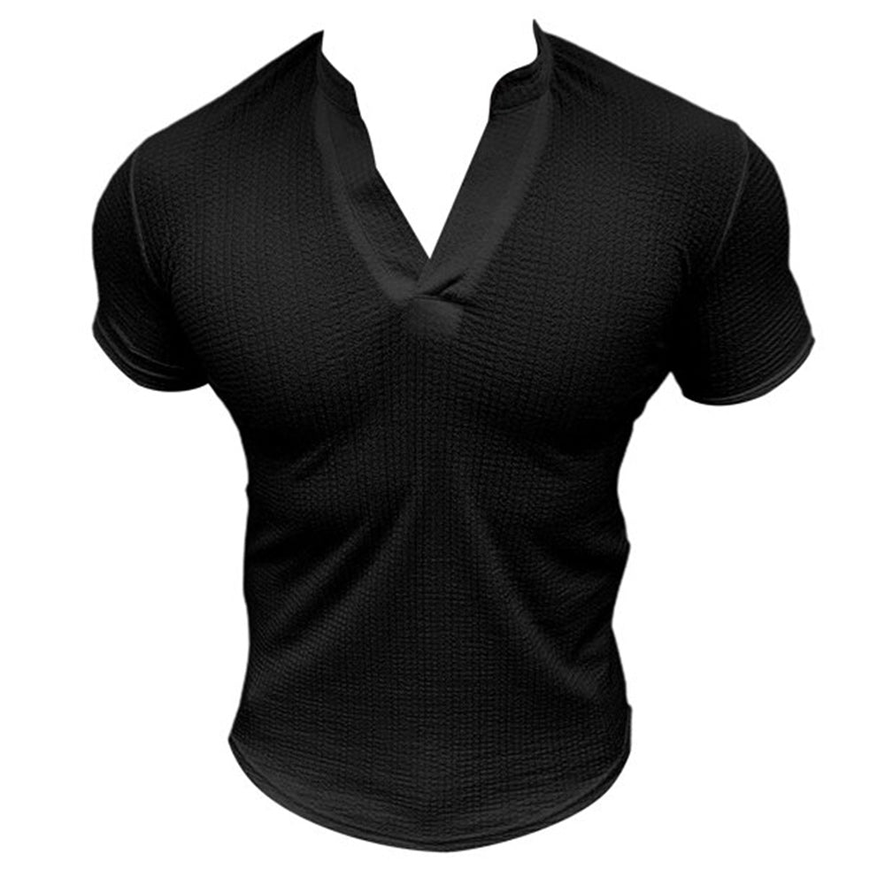 Macymars™ Men's Slim Fit V-Neck Solid T-Shirt