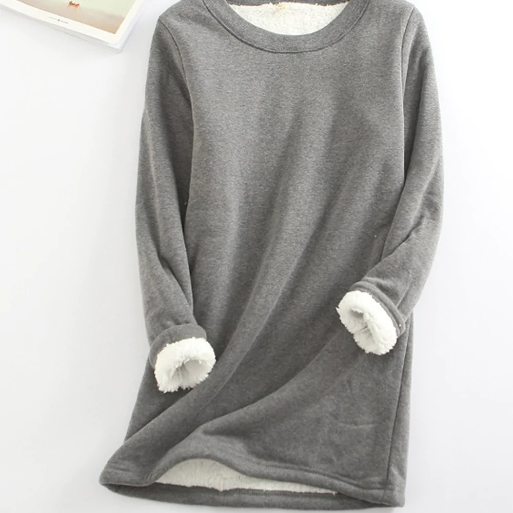 Macymars™ Warm Women T-Shirt Fleece Lined Thermal Tops