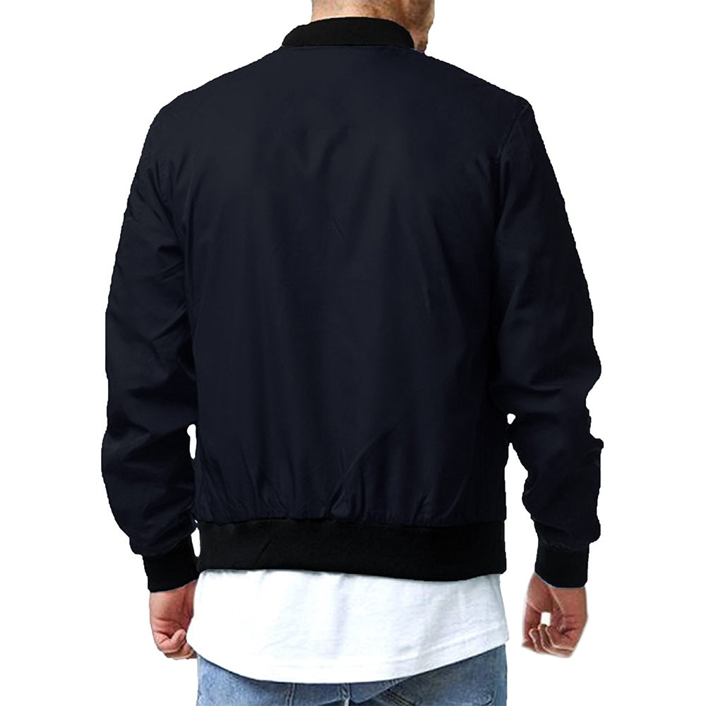 Macymars™ Men Bomber Jacket Zip Up Casual Plus Size Jacket