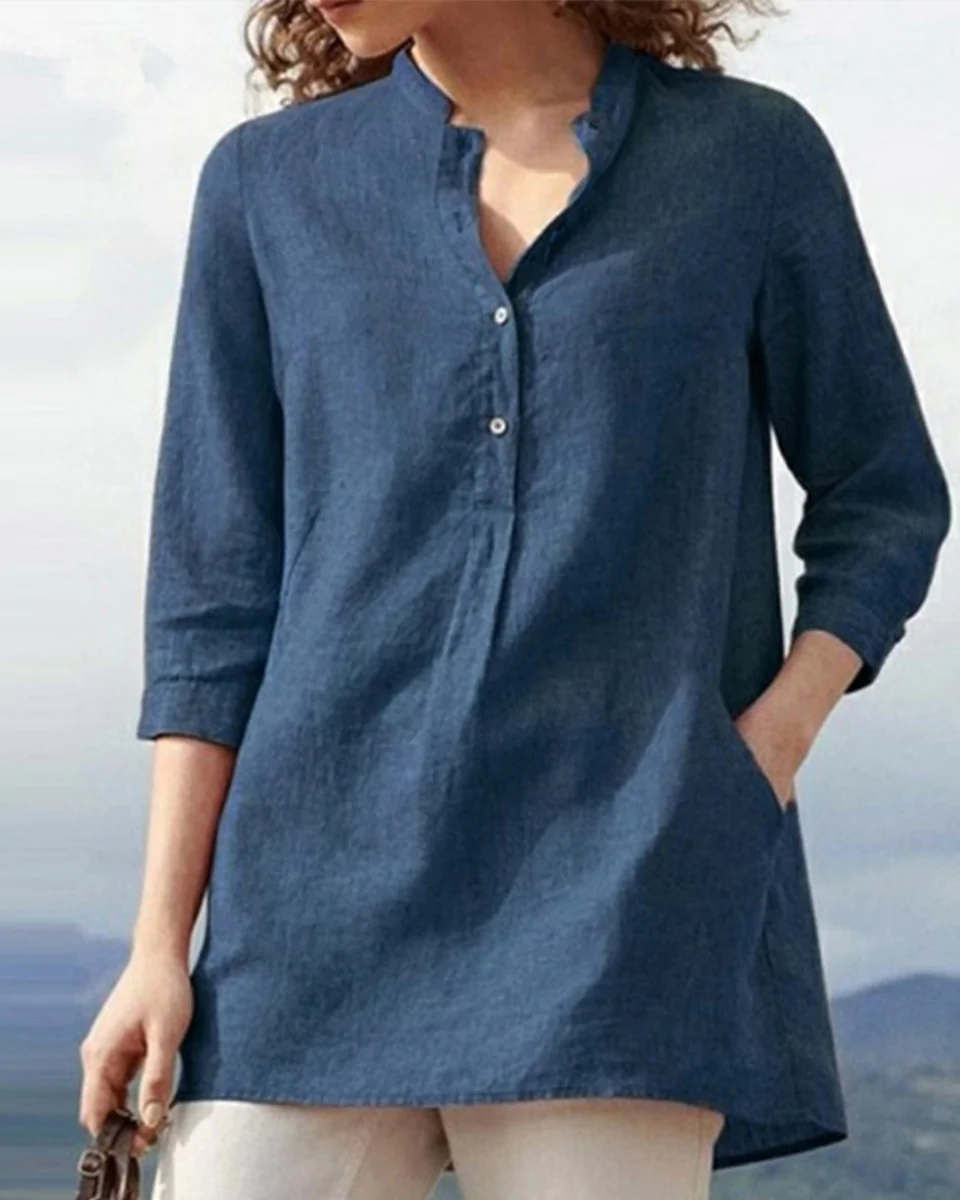 Macymars™ Women's Stand Collar Loose Shirt