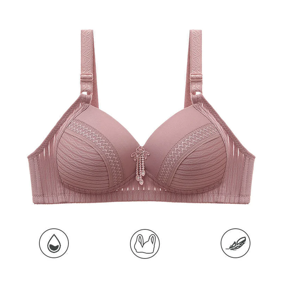 Macymars™ No-magnetic Embroidered No-wire Ring Plus Size Bra