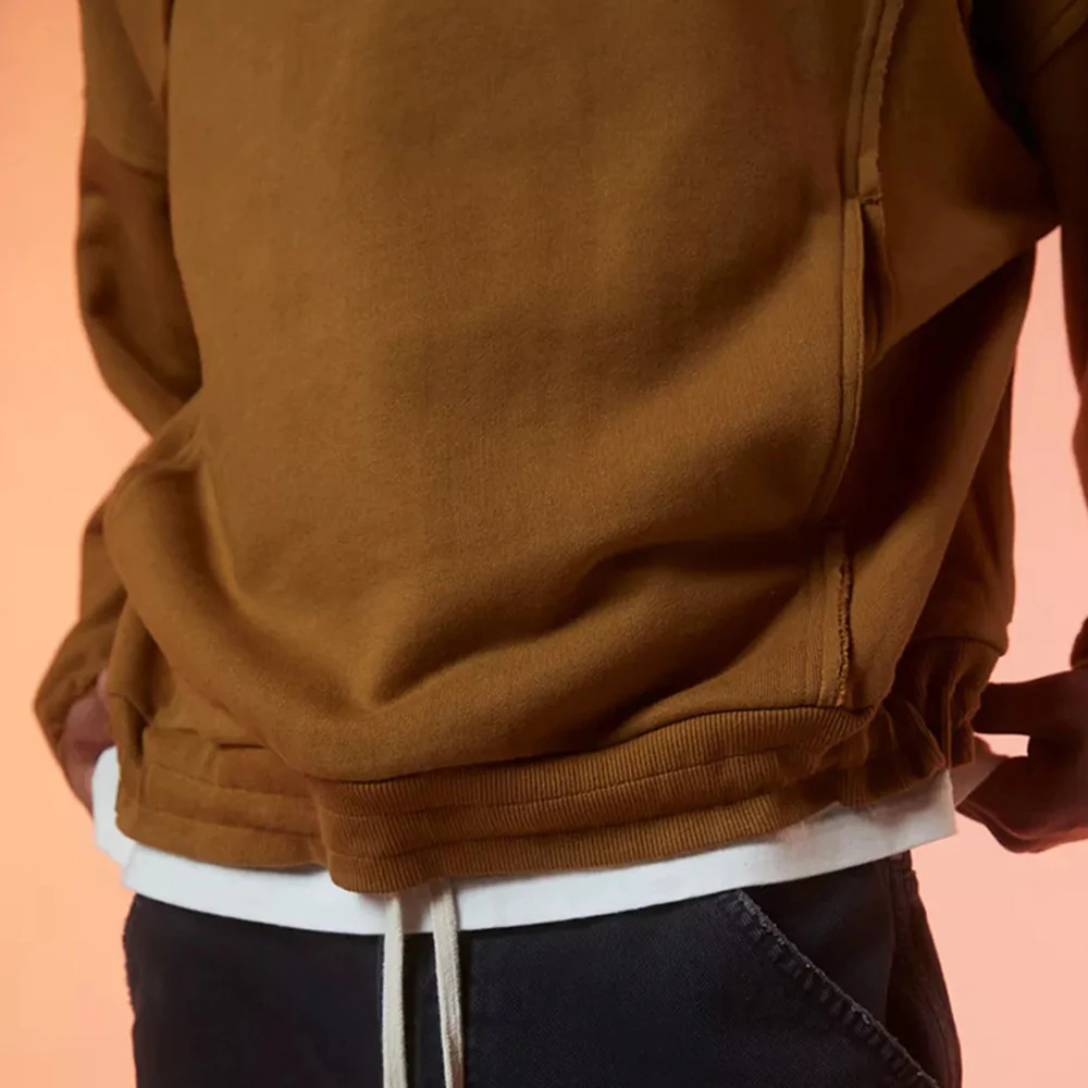 Macymars™ Men's Long Sleeve Stand Collar Pullover Zip Sweatshirt