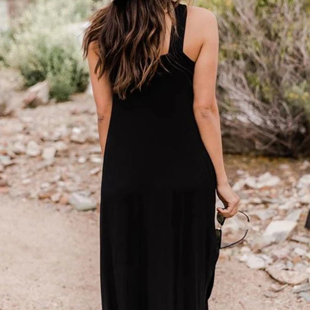 Macymars™ 2022 Summer Casual Halter Neck Boho Maxi Dress for Women Beach Vacation Long Dress