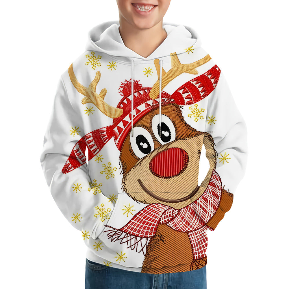 Macymars™ Christmas 3D Digital Print Hooded Sweatshirts Pullover