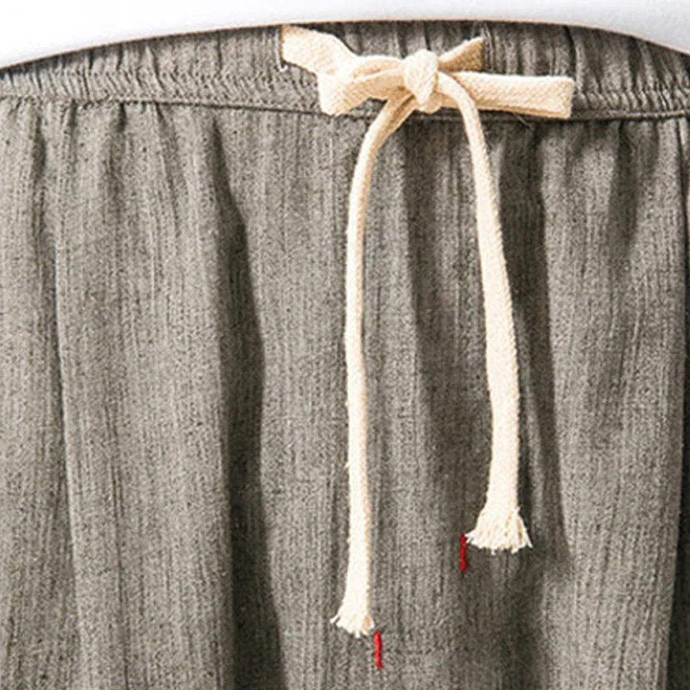 Macymars™ Solid Color Pocket Side Leggings Casual Cotton Linen Pants