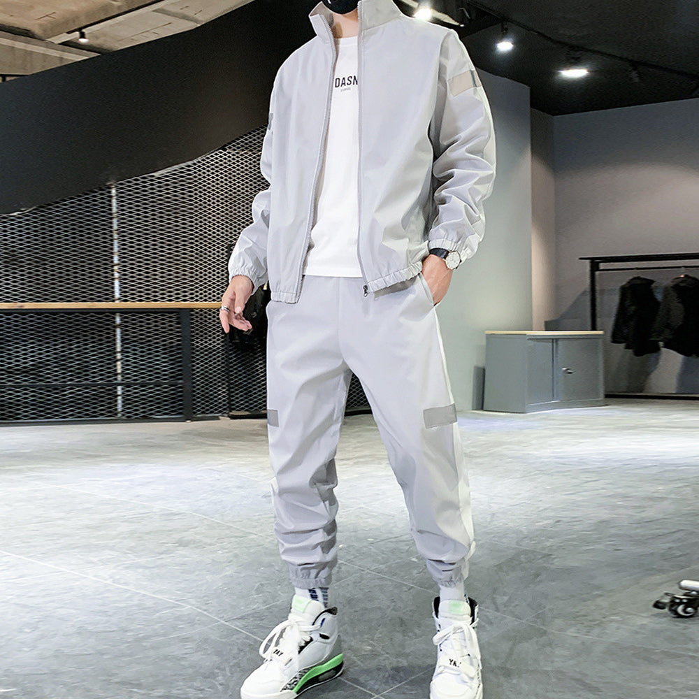 Macymars™ Men's Spring and Autumn Zipper Jacket Pants Sports Two-piece Set