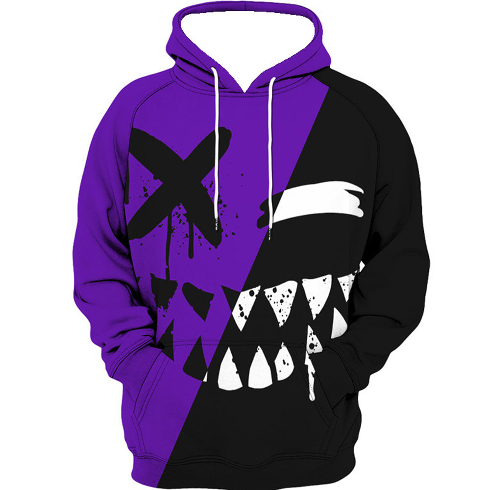 Macymars™ Men's Round Neck Smiley Series 3D Digital Printing Hoodie Sweater Pullover