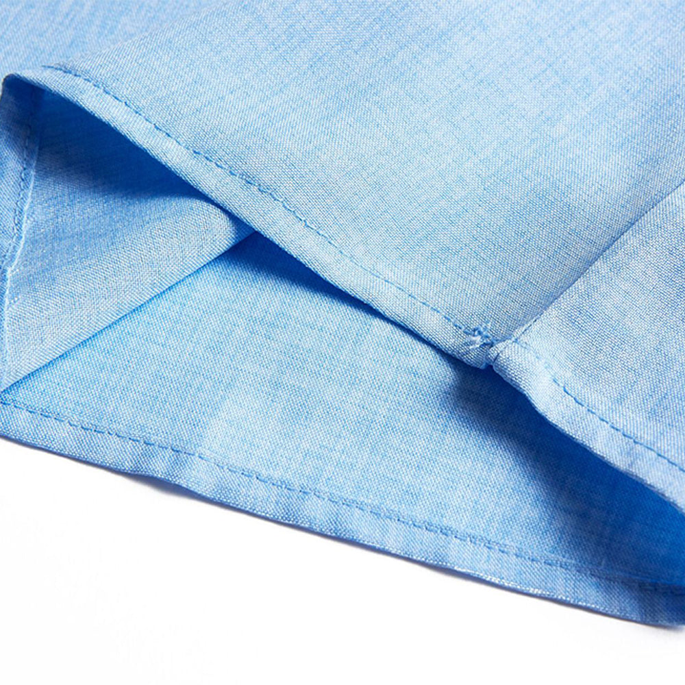 Macymars™ Men's Casual Linen Solid Color Stand Collar Long Sleeve Shirt