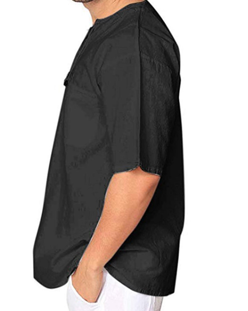 Macymars™ Men's Cotton Linen Short Sleeve Casual T-shirt