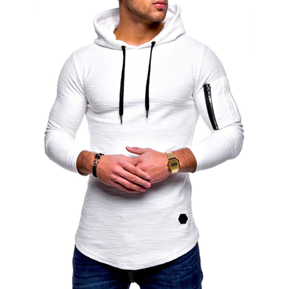 Macymars™ Men's arm zip hooded casual sweatshirt