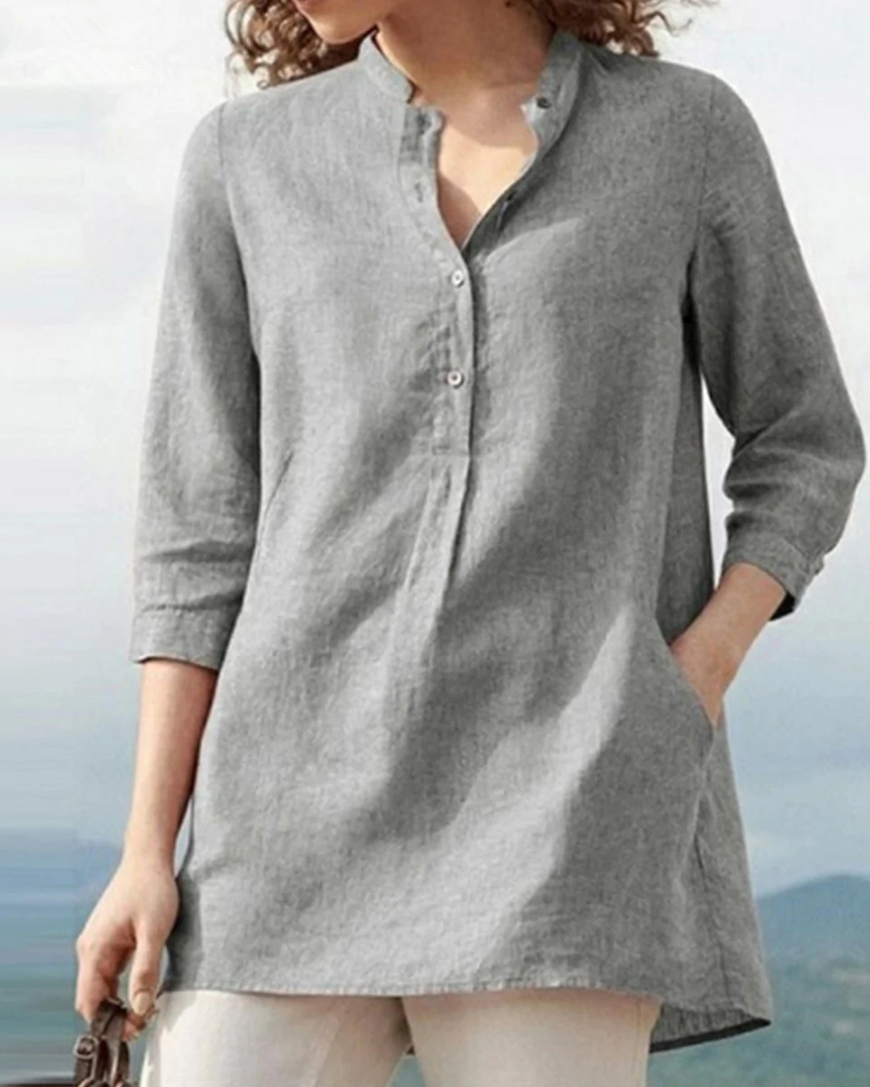Macymars™ Women's Stand Collar Loose Shirt