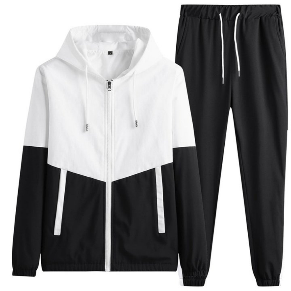 Macymars™ Men's Spring and Autumn Zipper Jacket Pants Sports Two-piece Set
