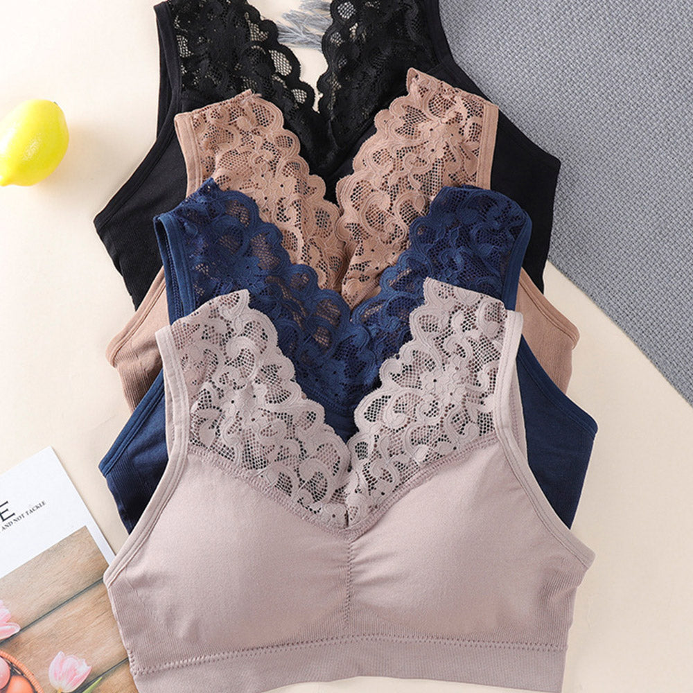 Macymars™ Lace Plus Size Unwired Tank Top Bra