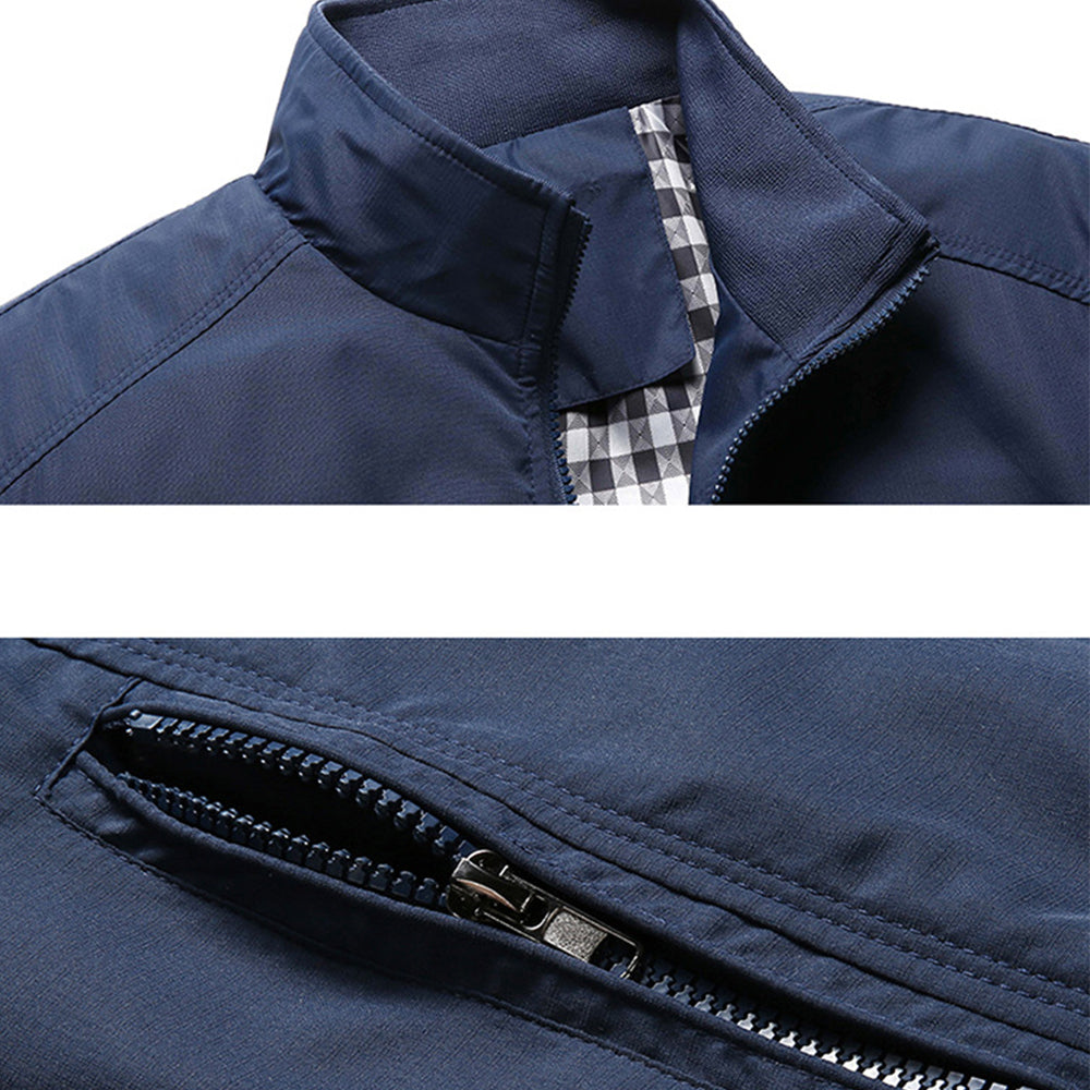 Macymars™ Men's Plus Size Stand Collar Zip Thin Jacket