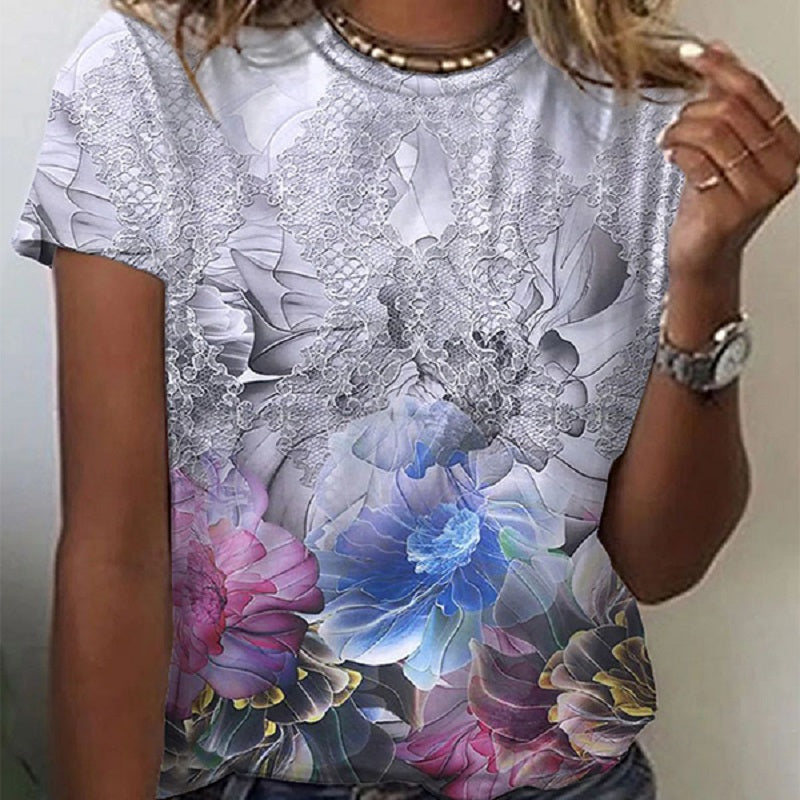 Macymars™ Elegant Fashionable Gilt Butterfly Print Women's T-Shirt