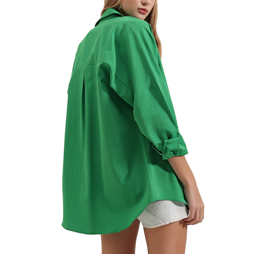 Macymars™ Women's Colorful Loose Button-Up Shirt