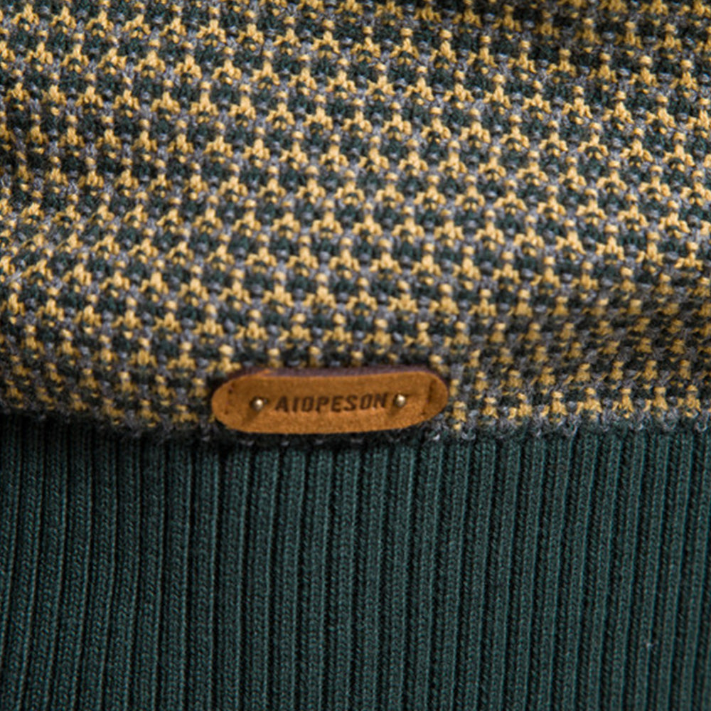 Macymars™ Men's Long Sleeve Crew Neck Colorblock Pullover Sweater