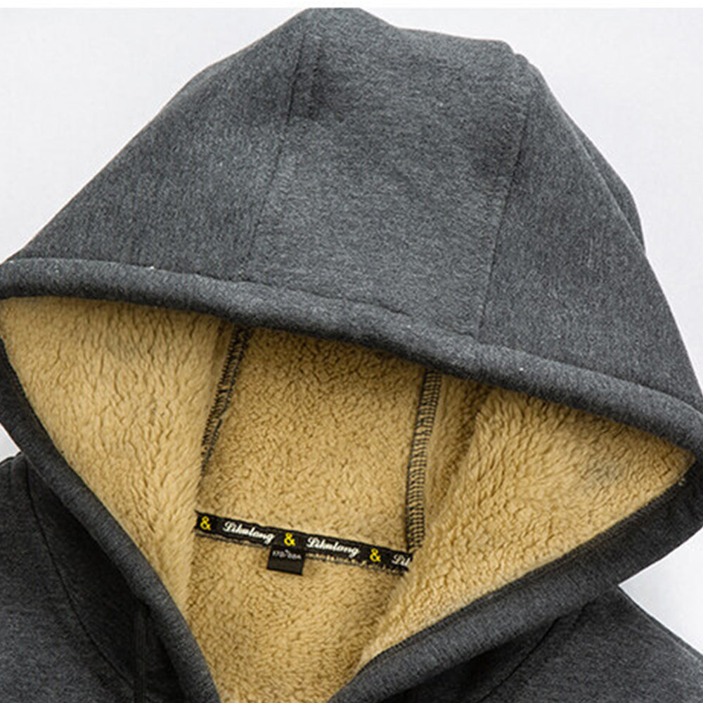 Macymars™ Men's Sherpa Zip Hoodie Loose Sweatshirts Coat