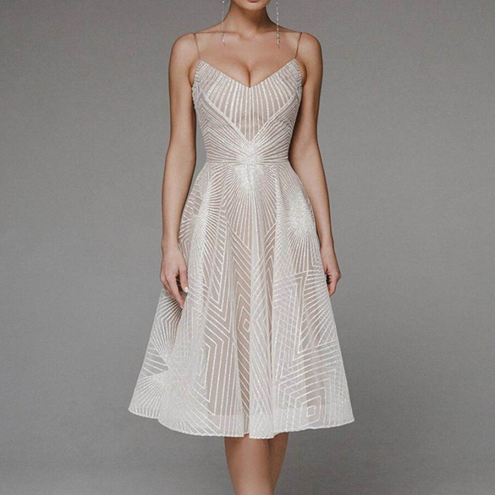 Macymars™ Sexy Temperament Sling Embroidered Sleeveless Long Dress Elegant Dress