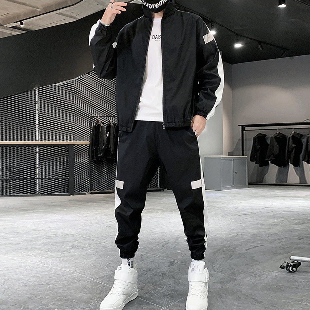 Macymars™ Men's Spring and Autumn Zipper Jacket Pants Sports Two-piece Set