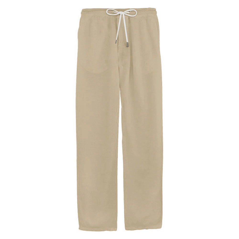 Macymars™ Men's Casual Solid Cotton Linen Waist Drawstring Trousers